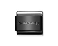 Charm Nomination in Acciaio LINK BASE NERO OPACO